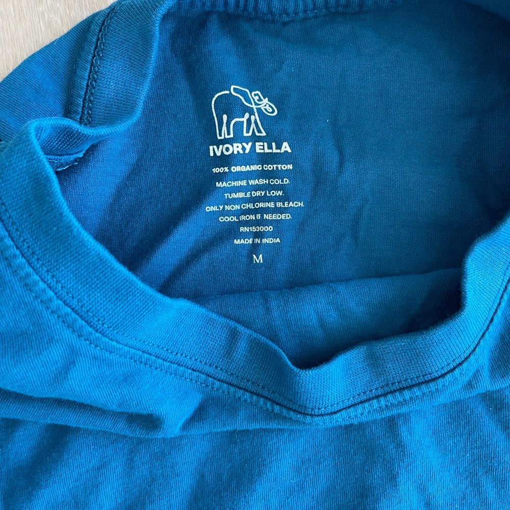 Ivory Ella Long Sleeve T-Shirt Womens Blue - Medium - Picture 2 of 3